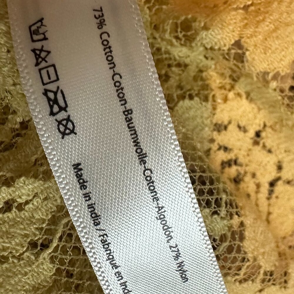 Free People FP One Solene Creme Peach High Low Maxi Skirt Stretch Lace Med NWT - Picture 13 of 14
